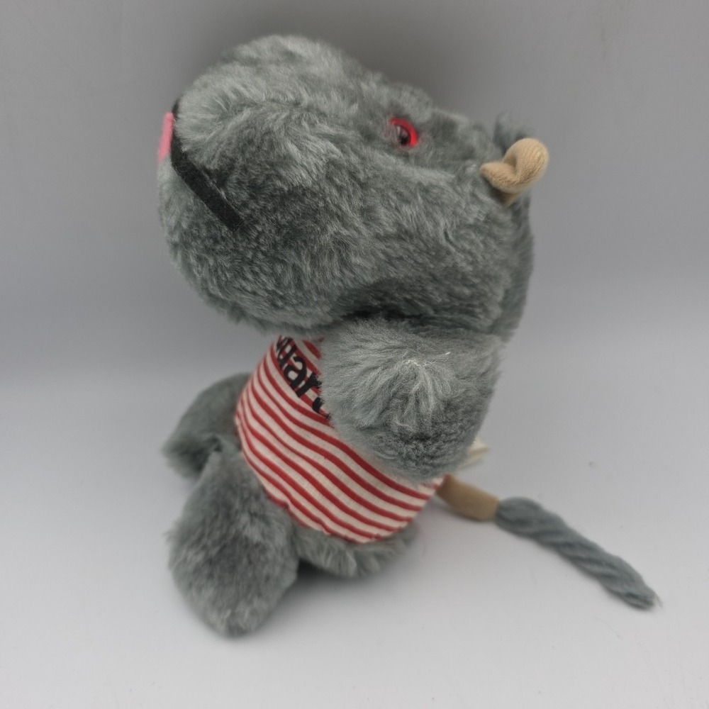 Vintage 1977 Russ Berrie Stuffed animal Hermie Life Guard Hippo Plush Toy